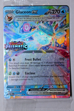 Pokemon TCG Glaceon ex Prismatic Evolutions Promo Card Stamped 026/131 SEALED - Image 2