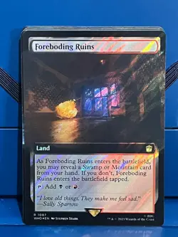 MTG Dr. Who Foreboding Ruins Extended Art Surge Foil Rare NM/M WHO - Image 1