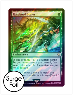 1x Hardened Scales, Surge Foil, Final Fantasy, Magic MTG NM - Image 1
