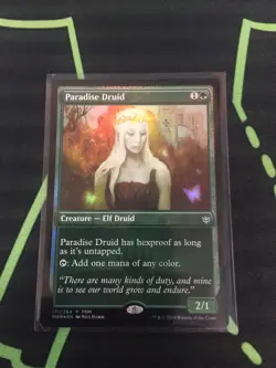 MTG Magic The Gathering Paradise Druid Foil Promo Elf Green Commander - Image 1