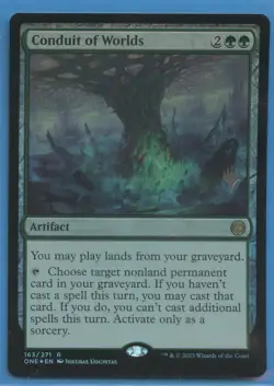 MTG: Planeswalker Stamp: Phyrexia: All Will Be One: Conduit of Worlds: FOIL - Image 1