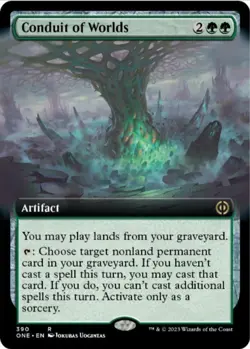 Conduit of Worlds (Extended Art, Foil, NM) Phyrexia: All Will Be One (ONE), MTG - Image 1