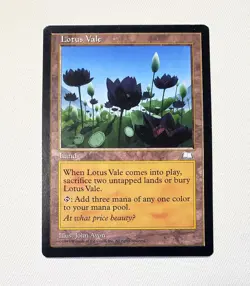 Lotus Vale Weatherlight MTG Magic the Gathering Rare Land Sacrifice Card NM 🔥 - Image 3