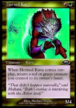 Horned Kavu - Medium Play MTG Planeshift - Image 1