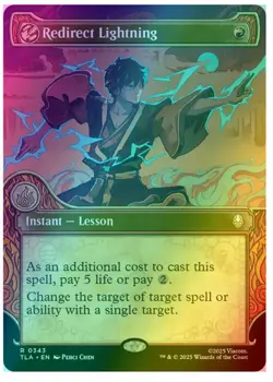 Redirect Lightning (Showcase Foil) #343 Avatar: The Last Airbender Foil MTG - Image 1