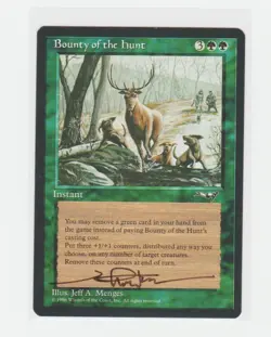 Magic the Gathering ~ Bounty of the Hunt ~ Alliances ~ M/NM ~ Signed By Artist - Image 1