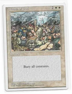 Magic the Gathering ~ MTG ~ 1x Wrath of God ~ Fourth Edition ~ 4Ed ~ MP - Image 1