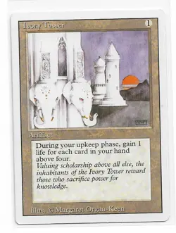 Magic the Gathering ~ MTG ~ 1x Ivory Tower ~ M/NM ~ REVISED - Image 1