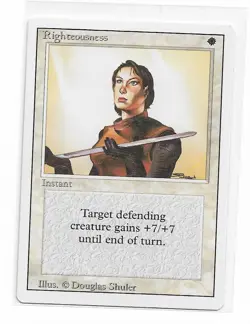 Magic the Gathering ~ MTG ~ 1x Righteousness ~ 3rd Edition ~ M/NM ~ REVISED - Image 1