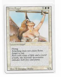 Magic the Gathering ~ MTG ~ 1x Serra Angel ~ MP ~ REVISED - Image 1