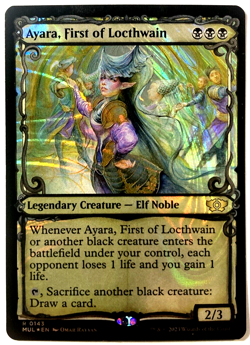 MTG Ayara, First of Locthwain HALO FOIL Multiverse Legends 0143 NM - Image 1