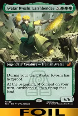 1x - Avatar Kyoshi, Earthbender - FOIL EXTENDED ART - Avatar: Eternal - NM MTG - Image 1
