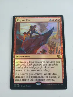MTG City on Fire Foil - March of the Machine Magic the Gathering - NM - Image 1