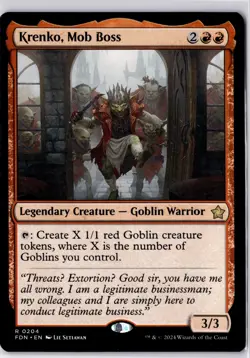 Krenko, Mob Boss Foundations Regular NM R 0204 - Image 1