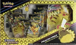 Pokemon TCG - Crown Zenith Pikachu VMax Premium Collection Box 7 Booster Packs - Image 1