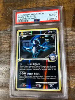 POKEMON 2009 Platinum Supreme Victors ABSOL G Reverse Foil #1 PSA 8 RARE - Image 1