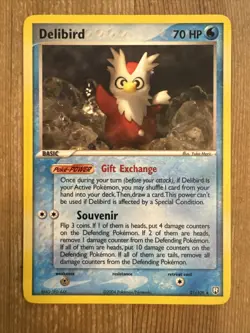 Pokemon TCG Delibird EX Team Rocket Returns 21/109 Regular Rare VLP - Image 1