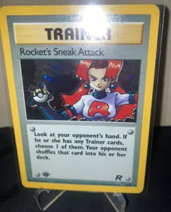 Pokemon Team Rocket TCG Rocket's Sneak Attack Holo 1st Edition Rare Vintage NM - Image 2