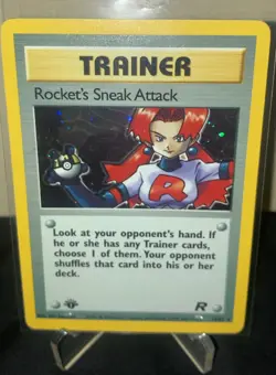 Pokemon Team Rocket TCG Rocket's Sneak Attack Holo 1st Edition Rare Vintage NM - Image 3