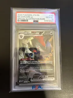 PSA 10 GEM MINT N's Zoroark ex 185/159 SIR Journey Together 2025 Pokemon Card - Image 1
