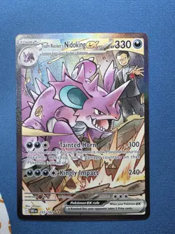 Pokemon Team Rockets Nidoking EX Sir 233/182 Destined Rivals - Image 1