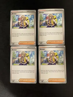 4x Arven Playset x4 166/198 Scarlet Violet Trainer NM Pokemon TCG Cards - Image 1