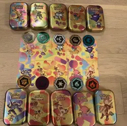 *EMPTY* Pokemon 151 Mini Tin Set - Including ART and COINS. NO PACKS! - Image 1