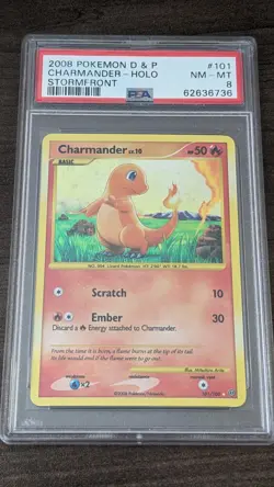CHARMANDER 2008 Pokemon #101/100 PSA 8 NM-MINT Stormfront HOLO RARE Graded - Image 1