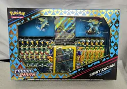 ×2 LOT SHINY ZACIAN + ZAMAZENTA Crown Zenith Premium Collection Box Pokemon 2023 - Image 2