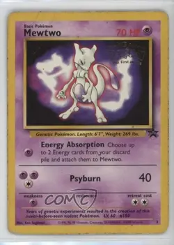 Pokemon The First Movie - Mewtwo WOTC Black Star #3 1999 - Image 1