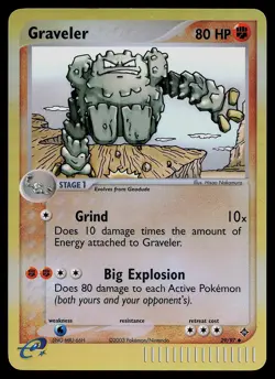 Pokemon Card - Graveler Dragon 29/97 Uncommon Reverse Holo - Image 1