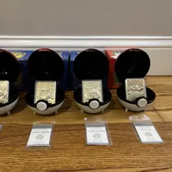 Pokemon 23k Burger King Gold Plated Trading Card Set Blue/Red Box Lot Of 6 - Image 3