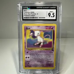 CGC 9.5 Mew 8 Black Star Promo Pokemon League 2000 Pokemon Card - Image 1