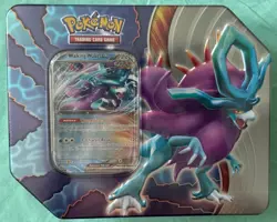 POKEMON TRADING CARD GAME WALKING WAKE ex220 PARADOX CLASH TIN w/5 BOOSTER PACKS - Image 1