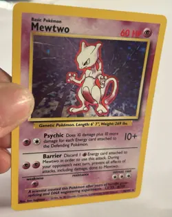 Pokemon TCG Mewtwo Base Set 10/102 Holo 1999-2000 Wizards Base Set MP - Image 2