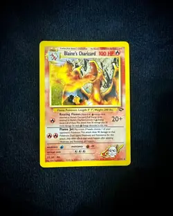 Blaine’s Charizard 2/132 Holo Rare - Gym Challenge 2000 WOTC Vintage Pokemon - Image 1