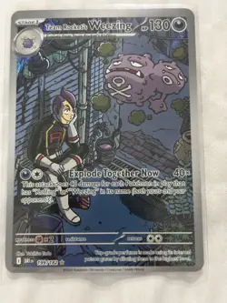 Team Rocket's Weezing 199/182 Illustration Rare - Destined Rivals Pokemon TCG - Image 1