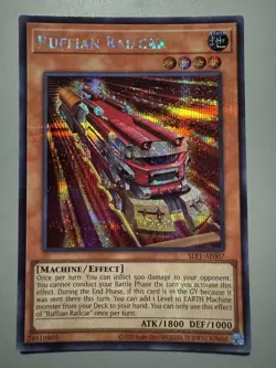 YUGIOH RUFFIAN RAILCAR (EFFECT) ASIA ENGLISH EDITION SLF1-AE007 SECRET RARE - Image 1
