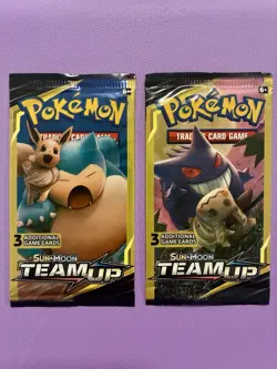 Pokemon Sun Moon Team Up 3-Card Mini Booster Pack Lot Factory Sealed - Image 2