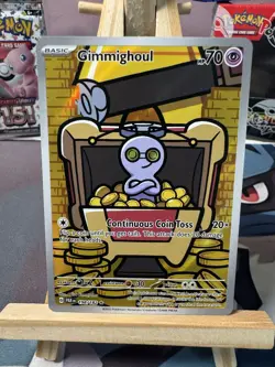 Pokemon TCG Gimmighoul Card 198/182 Paradox Rift Scarlett & Violet Near Mint - Image 1
