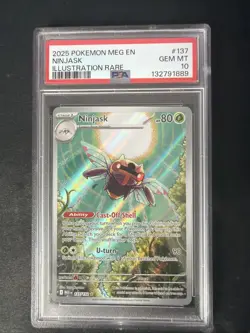 PSA 10 Ninjask IR English Mega Evolutions Pokemon Card 137/132 - Image 1