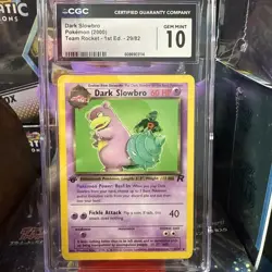 Pokemon TCG Dark Slowbro 29/82 1st Edition Team Rocket Card - Image 1
