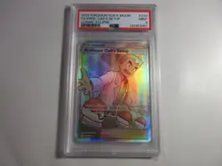 PSA 9 Professor Oak's Setup Full Art Cosmic Eclipse Pokemon Card A - Image 1