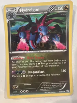 Hydreigon Dragons Exalted 97/124 Rare Reverse Holo Pokemon Card! NM - Image 1