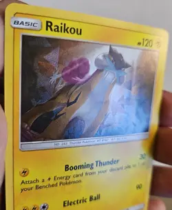 Raikou 32/73 Cracked Ice Holo Promo Sun & Moon Shining Legends Pokemon Card NM - Image 2