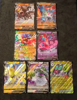 Pokemon TCG Holo Rare V + Ex Card Lot - Assorted Sets - 7 Cards - NM/M - Image 1