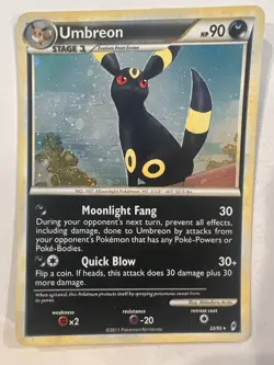 Umbreon 22/95 Call of Legends Pokemon Card Reverse Holo Rare Near Mint LP - Image 1