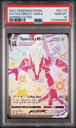 Pokemon Toxtricity VMax Shining Fates SV113 Graded Card PSA 10 - Image 1