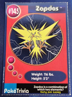 Legendary Bird Set, Articuno, Zapdos, Moltres, Pokemon Poketrivia Movie Cards - Image 4