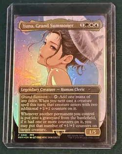 Yuna Grand Summoner Promo 0001 Final Fantasy MTG Borderless Foil Magic Gathering - Image 3